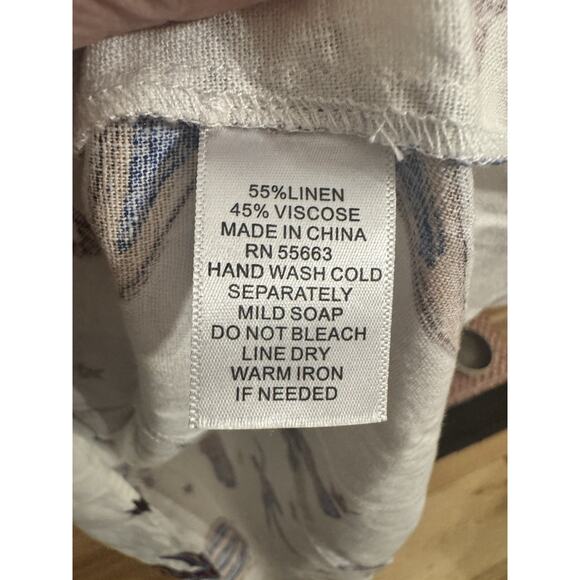 C&C California Linen Blend Tropical Print One Shoulder Maxi Dress Sz S Resort - Picture 6 of 7